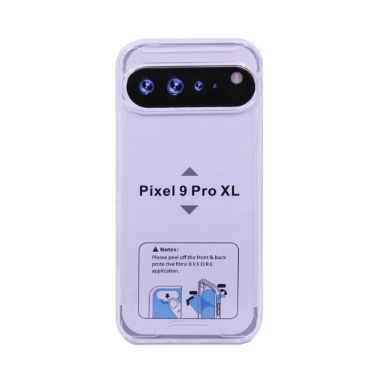 Capa de Silicone Dura para Google Pixel 9 Pro XL Transparente